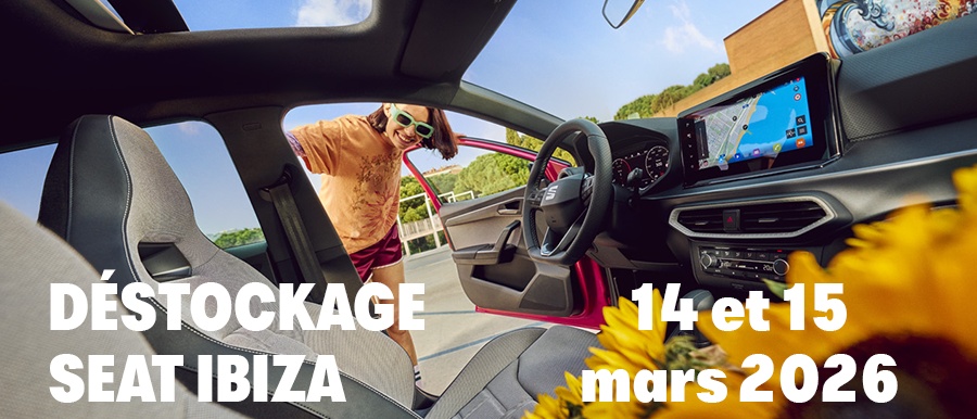 Seat Nantes - Déstockage Seat Ibiza lors journées portes ouvertes 14 & 15 mars 2026